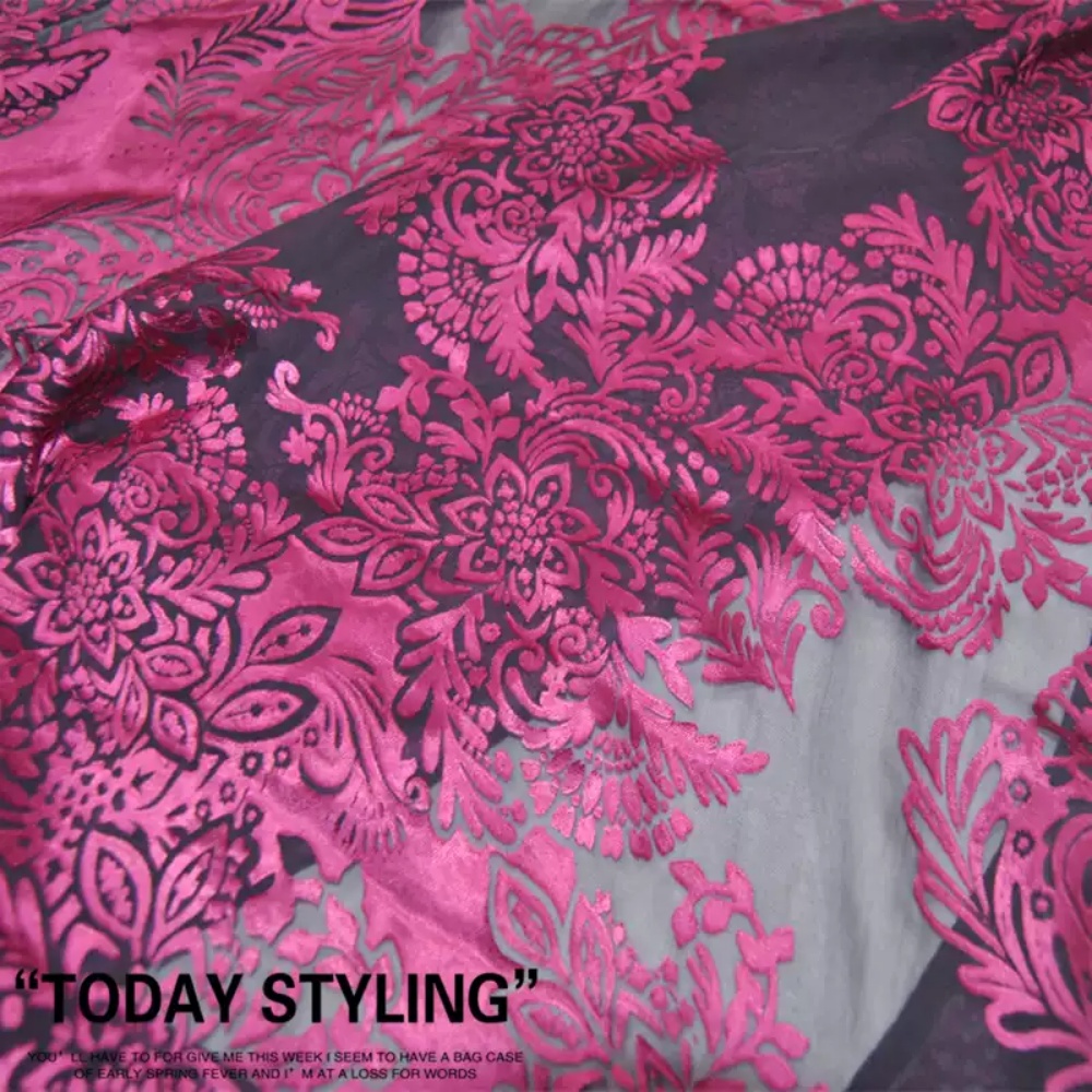 Fashion Large Pink Flower Desi - Robe Silk Women recensie en prijs