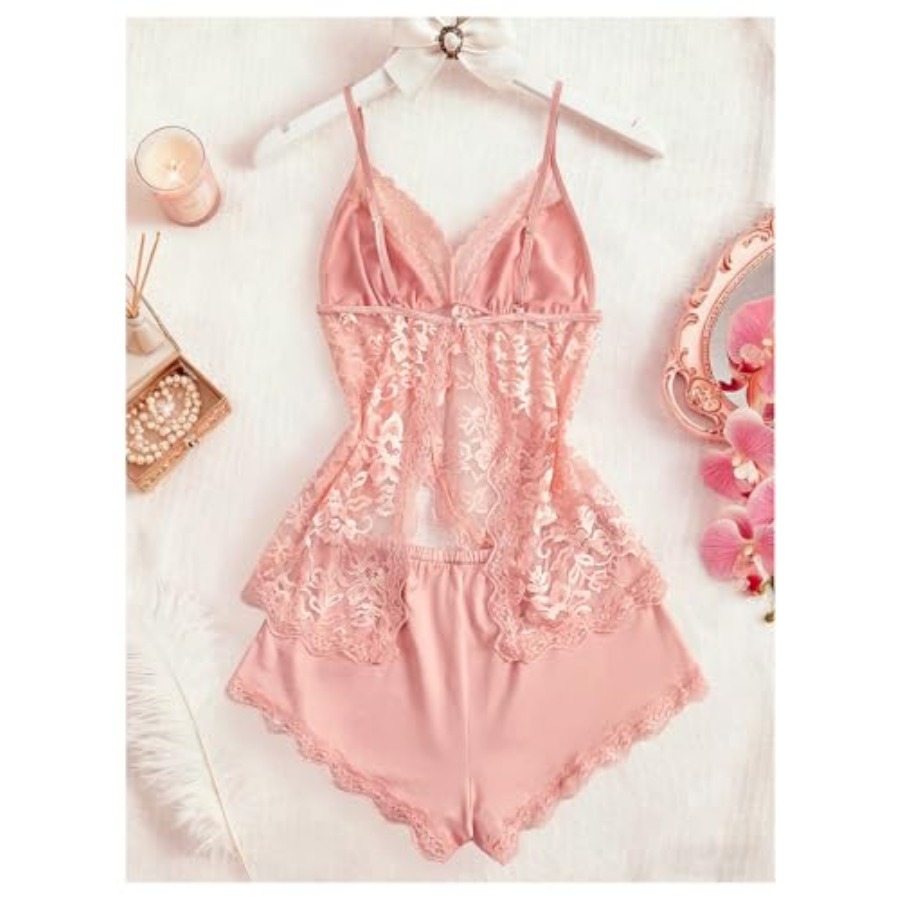 OYOANGLE Women's 2 Pcs Pajama  - Cami Top Lace recensie en prijs