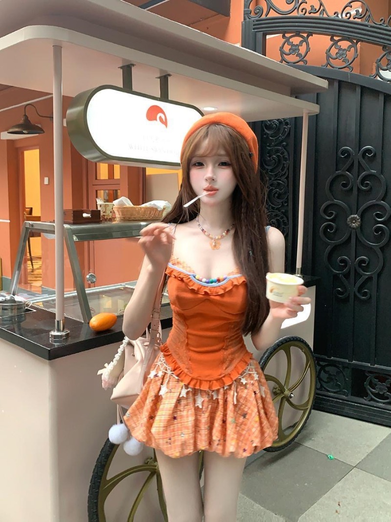 Summer New Orange Dopamine Swe - Cami Top Lace recensie en prijs
