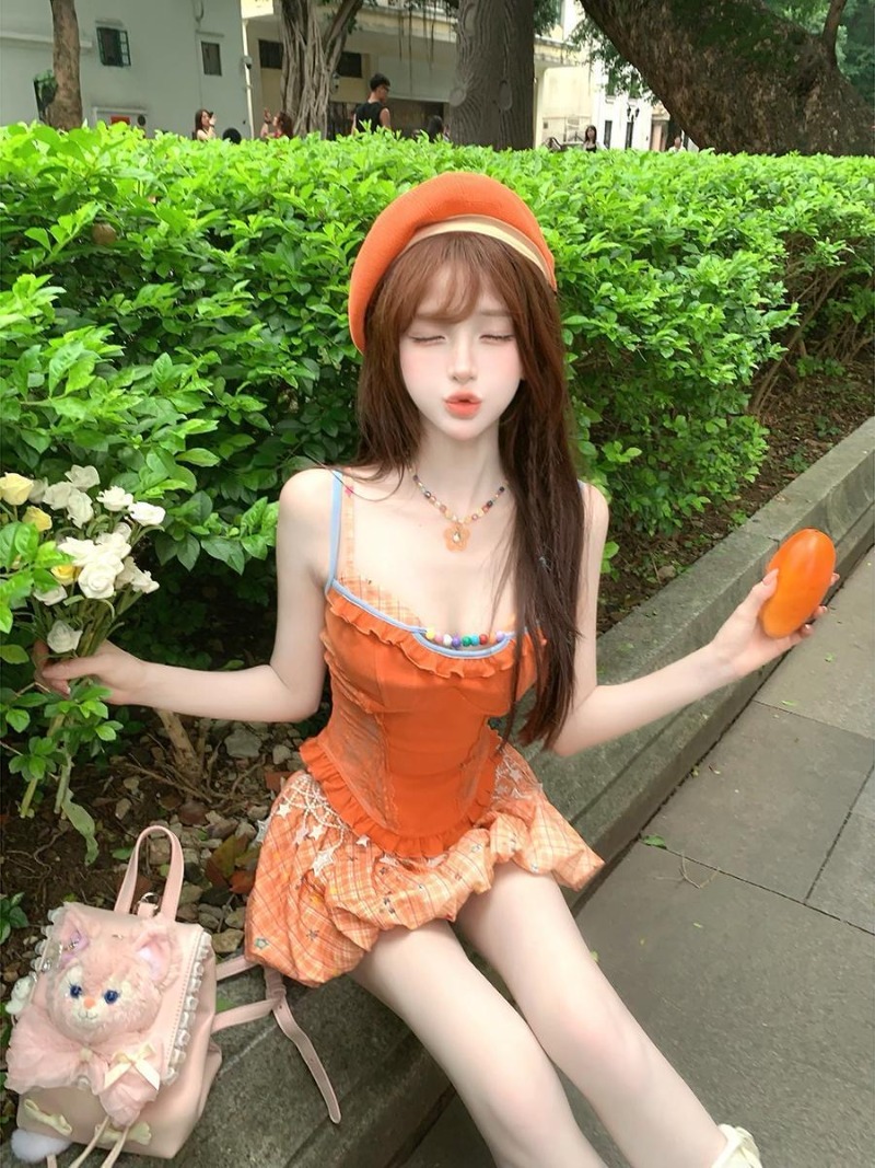 Summer New Orange Dopamine Swe - Cami Top Lace recensie en prijs