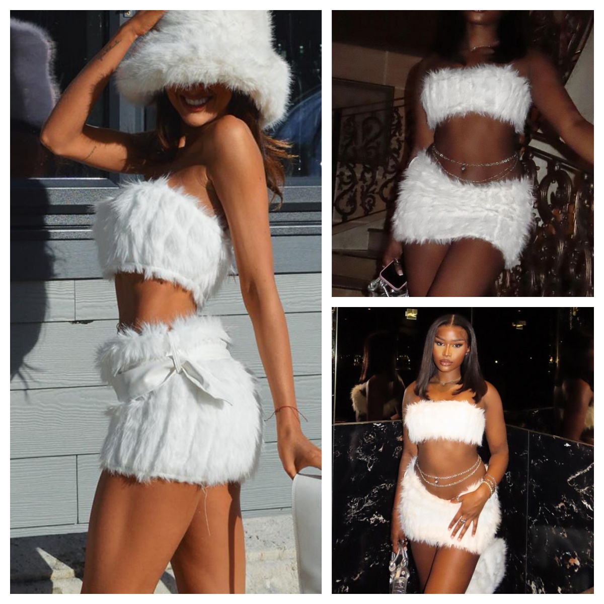 Y2K Coquette Cute Fluffy Knit  - Strapless Bra Backless recensie en prijs