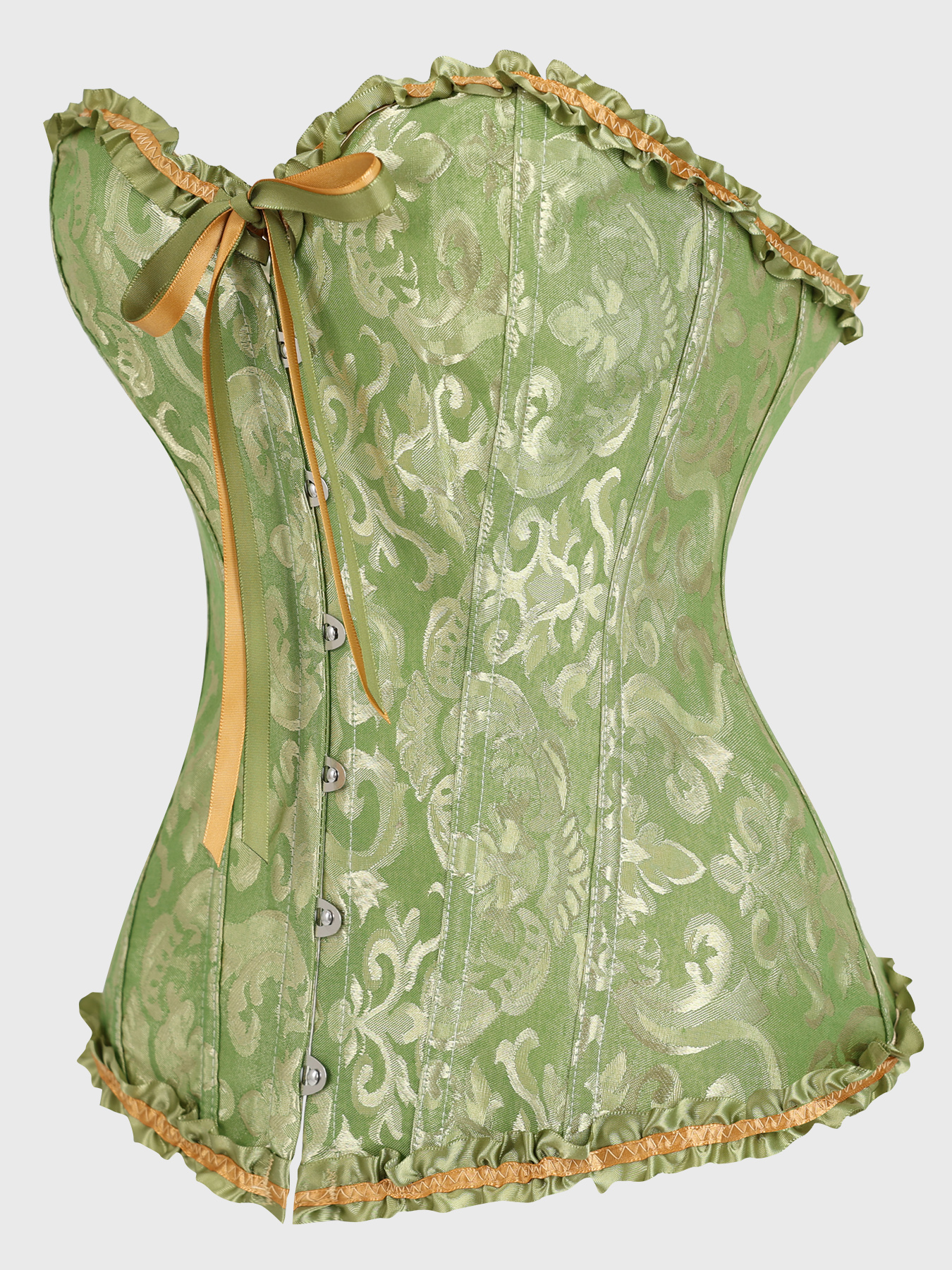 Olive Green Victorian Brocade  - Corset Waist Cinch recensie en prijs