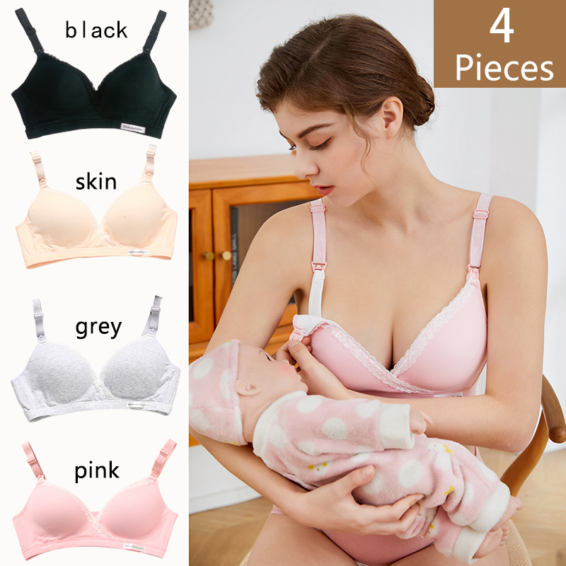 4Pcs New Cotton Wirefree Nursi - Nursing Bra Sleep recensie en prijs