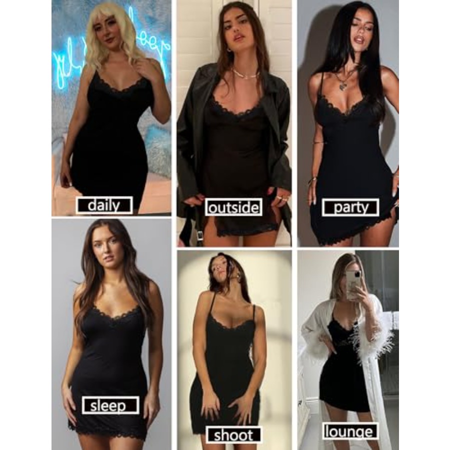 Womens Nightgown Sexy Lace Sle - Babydoll Chemise Night recensie en prijs