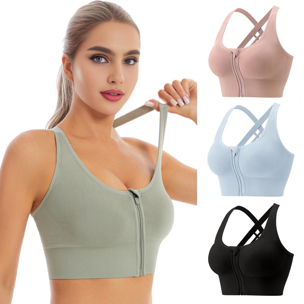 Zip Front Wireless Sports Bra  - Sports Bra High Impact recensie en prijs