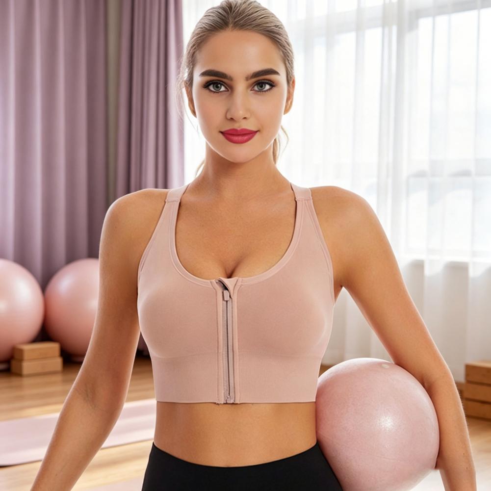 Zip Front Wireless Sports Bra  - Sports Bra High Impact recensie en prijs