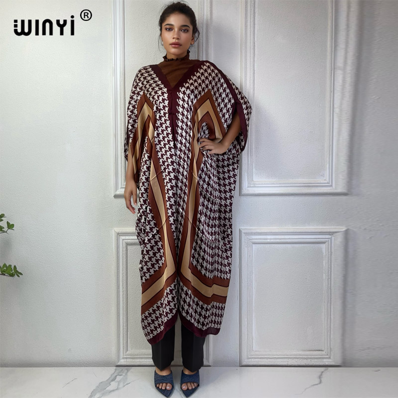 WINYI Summer african V-neck dr - Robe Silk Women recensie en prijs