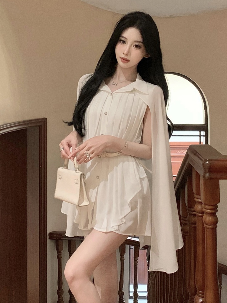 Elegant White Shawl Collar Ple - Corset Waist Cinch recensie en prijs