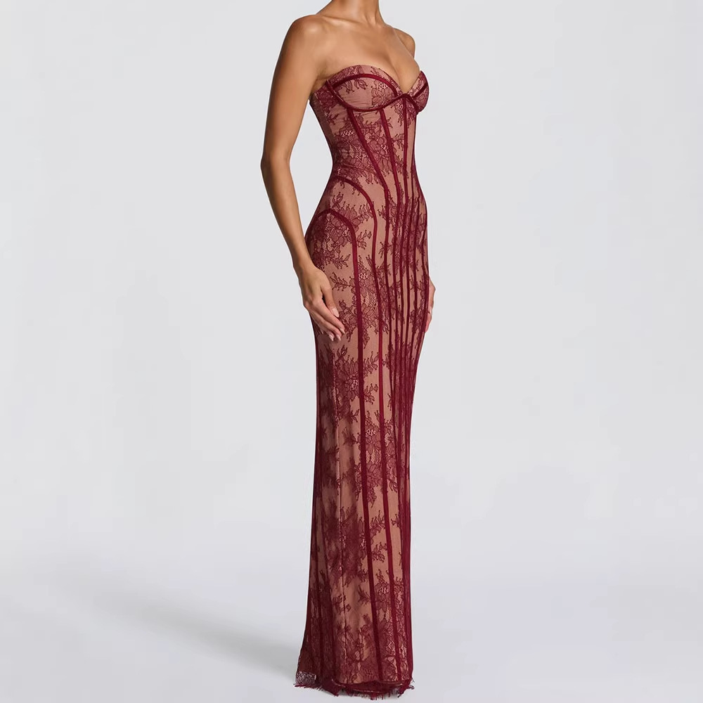Strapless Bodycon Maxi Dress f - Strapless Bra Backless recensie en prijs