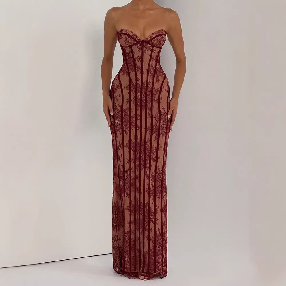 Strapless Bodycon Maxi Dress f - Strapless Bra Backless recensie en prijs