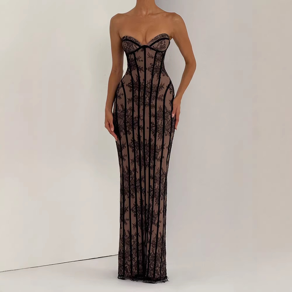 Strapless Bodycon Maxi Dress f - Strapless Bra Backless recensie en prijs