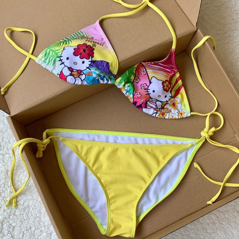 Y2K Girls Kawaii Hello Kittys  - Thong Bikini Women recensie en prijs
