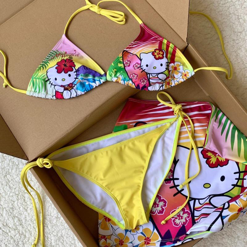 Y2K Girls Kawaii Hello Kittys  - Thong Bikini Women recensie en prijs