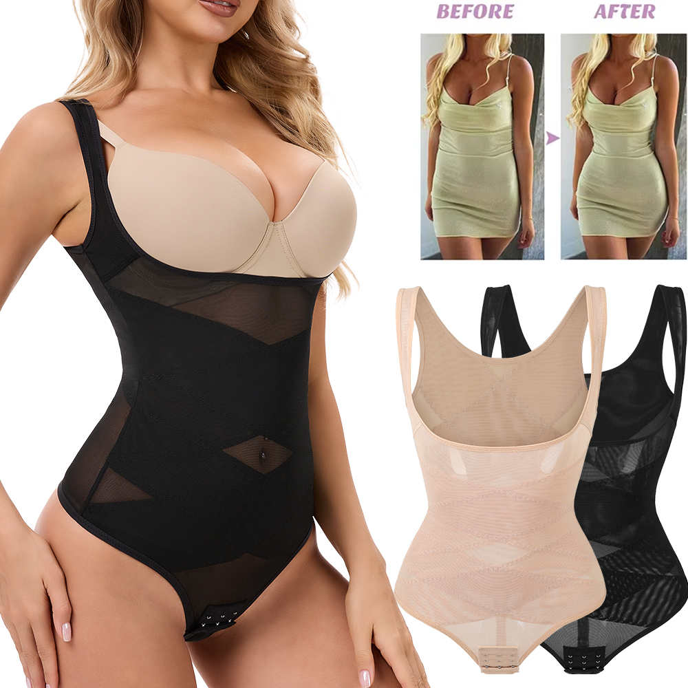 Mesh Thongs Bodysuit Shapewear - Shapewear Bodysuit Firm recensie en prijs