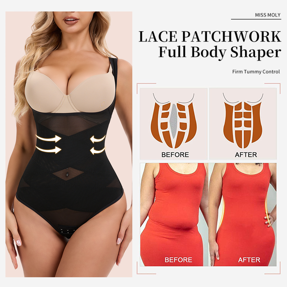 Mesh Thongs Bodysuit Shapewear - Shapewear Bodysuit Firm recensie en prijs
