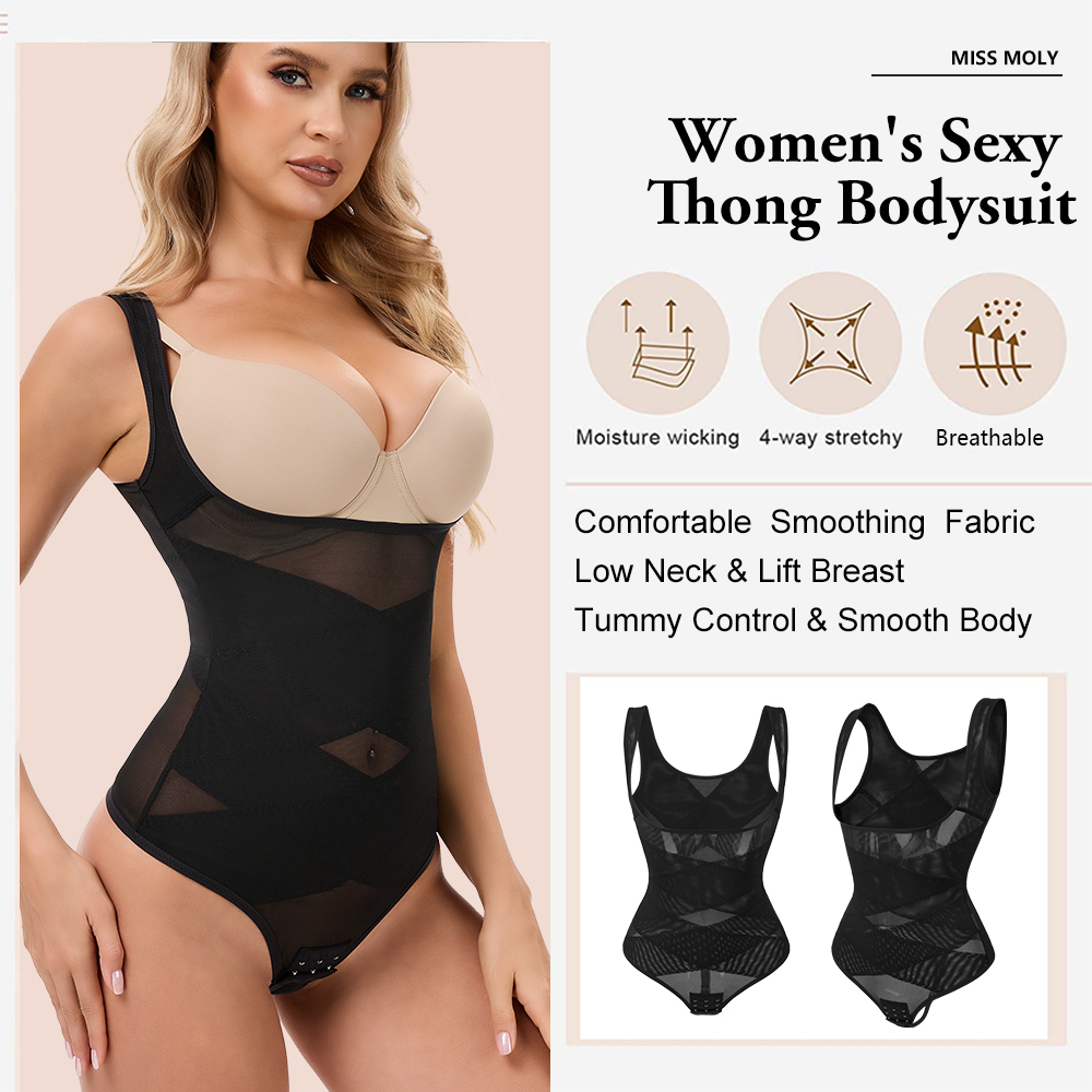 Mesh Thongs Bodysuit Shapewear - Shapewear Bodysuit Firm recensie en prijs